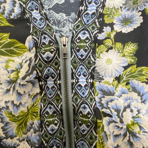 Free People Wildflower Womens Cinched Kimono Blouse Zip Jacket Size M/L - Picture 6 of 9